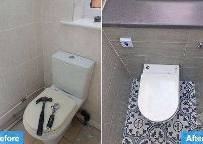 Bathroom and kitchen renovation Leicester before and after photo