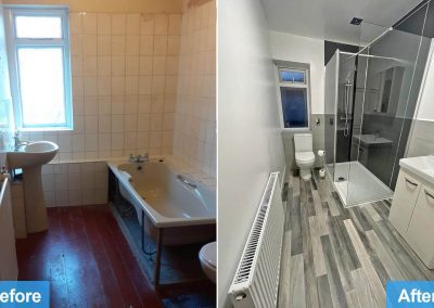 Bathroom Fitters in Leicester completed a bathroom renovation project